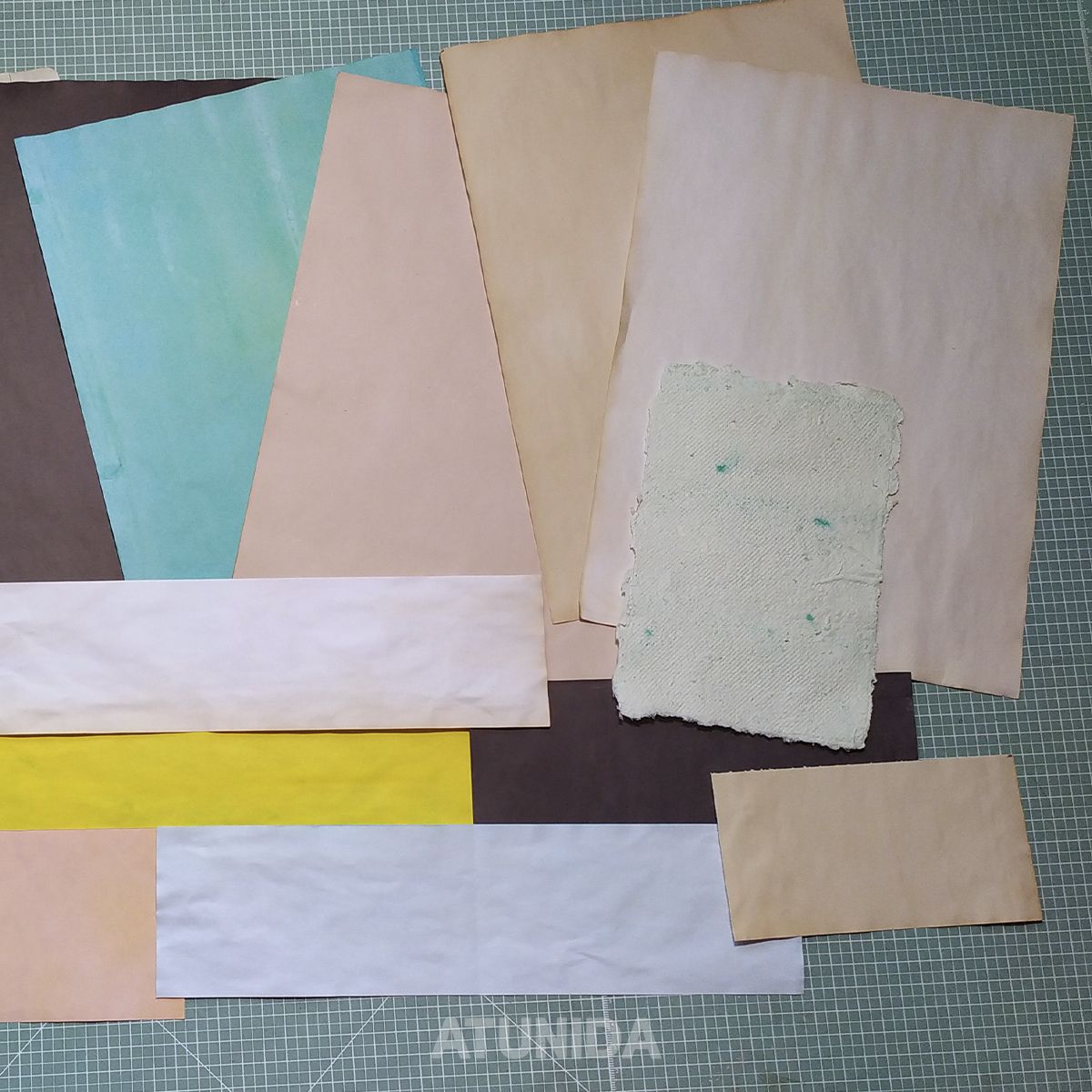 Set de recortes de papeles artesanales para junk journal mix media collage