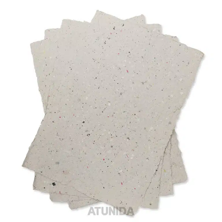 Papel artesanal confetti multicolor - Papel reciclado confetti multicolor - Atunida