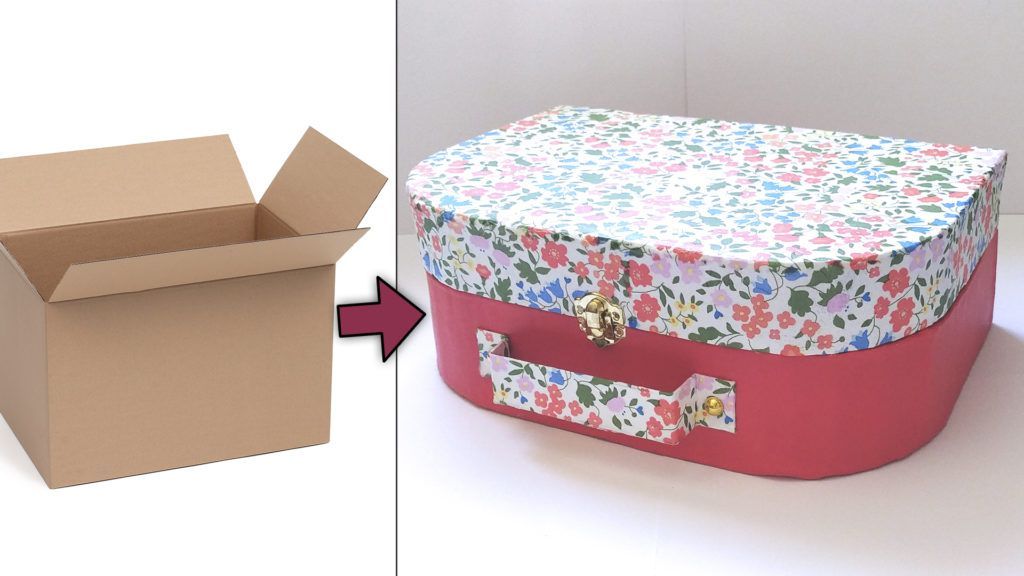 Tutorial: caja maleta de papel maché con cartón reciclado