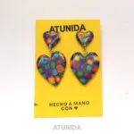 Pendientes Corazón Corazón Rainbow Bits Atunida