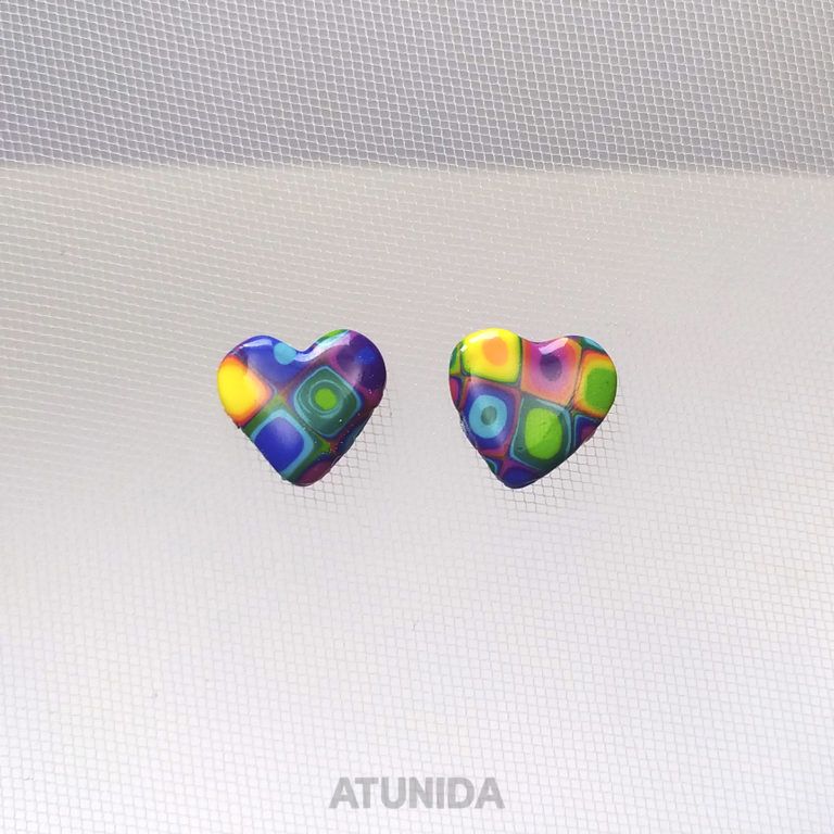 Pendientes Corazón Rainbow Bits
