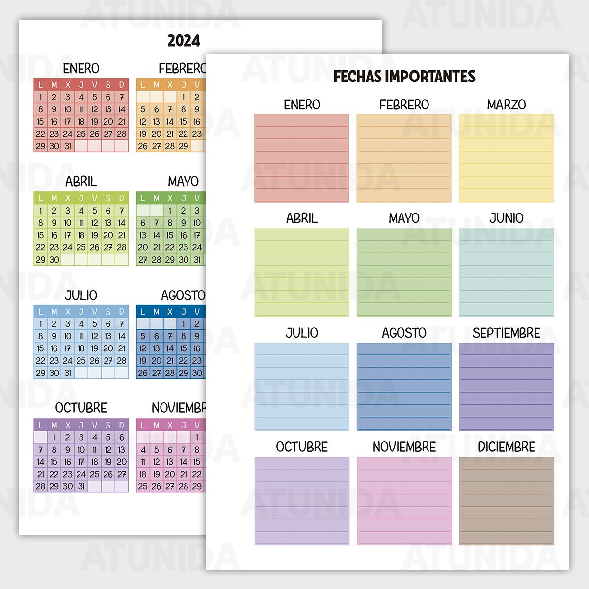 Agenda Escolar Kids 2023-2024 (3-6 años) en PDF imprimible - ATUNIDA