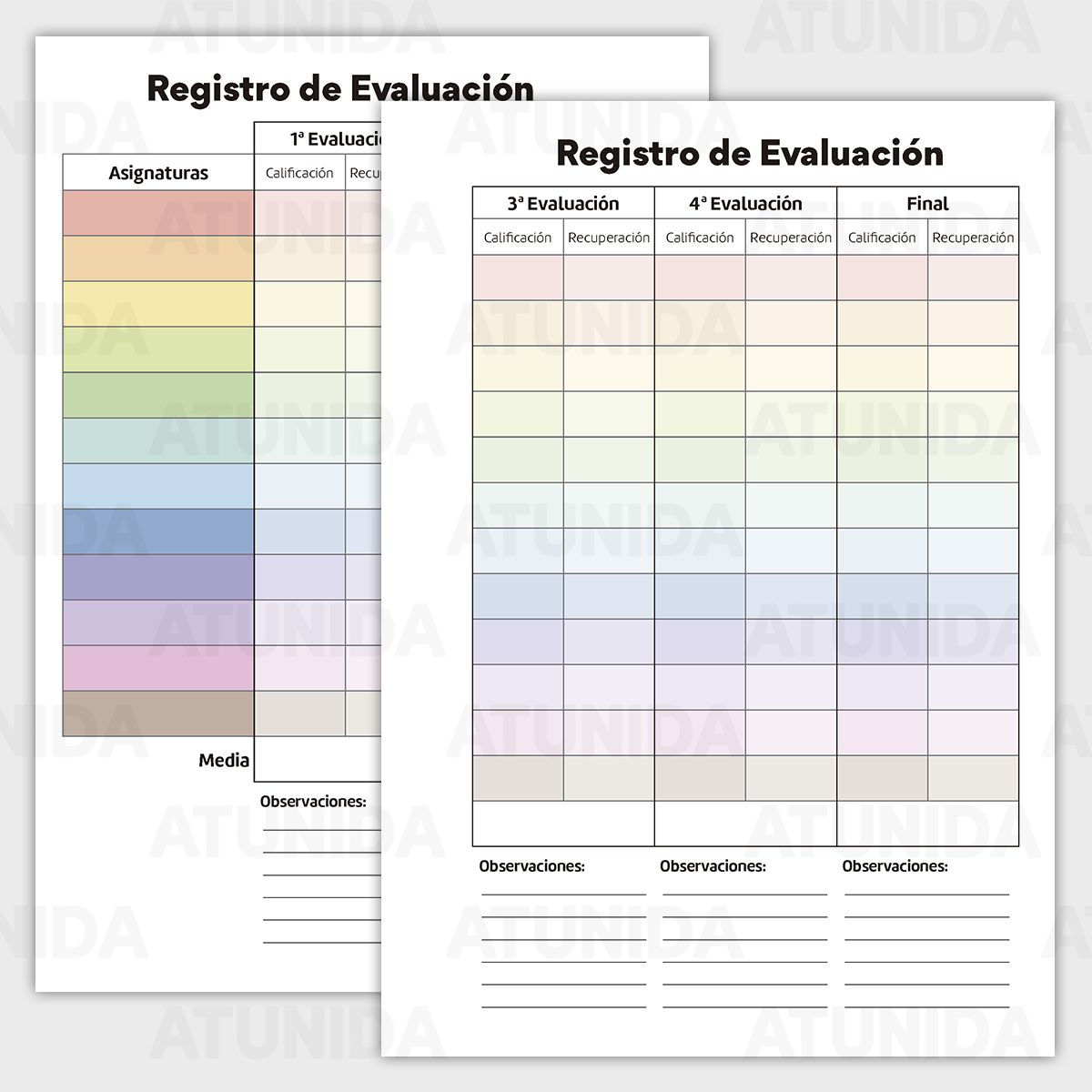 Agenda Escolar University 2023-2024 (+18 años) en PDF imprimible - ATUNIDA