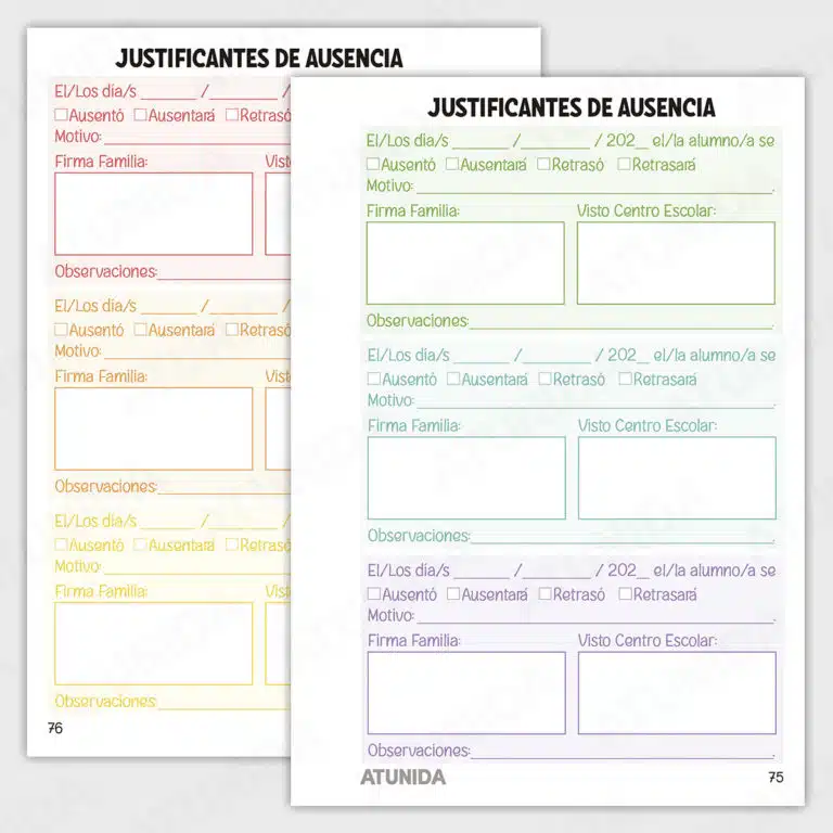 Agenda Escolar Kids 2024-2025 (3-6 años) en PDF imprimible - ATUNIDA