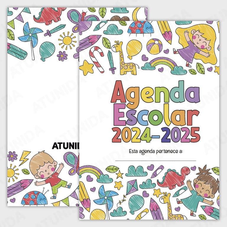 Agenda Escolar Kids 2024-2025 (3-6 años) en PDF imprimible - ATUNIDA