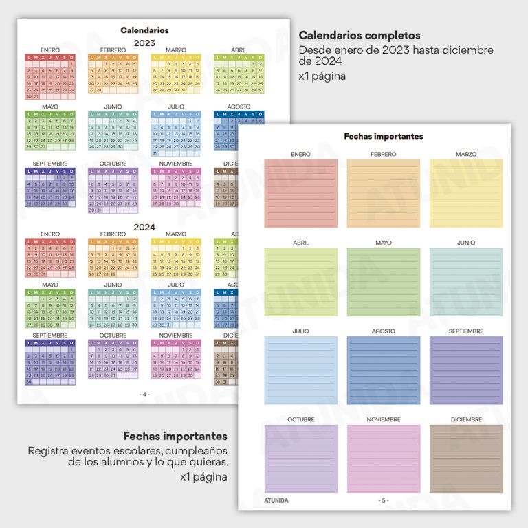 Cuaderno del Profesor 2023-2024 en PDF - Atunida