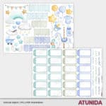 Kit de Scrapbooking Hola Bebe Niño - Atunida - Recortables