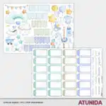 Kit de Scrapbooking Hola Bebe Niño - Atunida - Recortables