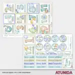 Kit de Scrapbooking Hola Bebe Niño - Atunida - Recortables