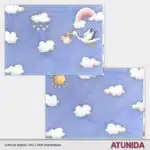 Kit de Scrapbooking Hola Bebe Niña - Atunida - Papeles Escenas - Papeles decorados