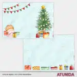 Kit de Scrapbooking Hola Bebe Niña - Atunida - Papeles Escenas - Papeles decorados