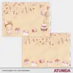 Kit de Scrapbooking Hola Bebe Niña - Atunida - Papeles Escenas - Papeles decorados