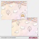 Kit de Scrapbooking Hola Bebe Niña - Atunida - Papeles Escenas - Papeles decorados