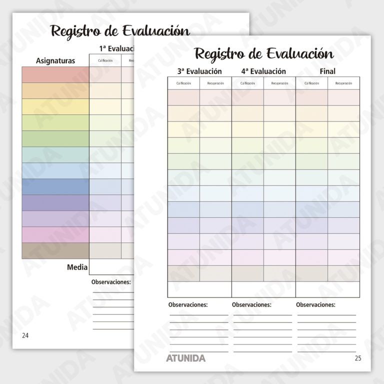 Agenda Escolar University 2024-2025 (+18 años) en PDF imprimible - ATUNIDA