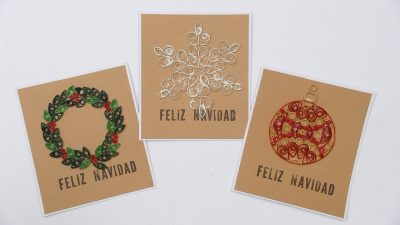 3 Tarjetas Navideñas de Quilling 🎄 Ideal para principantes🌟