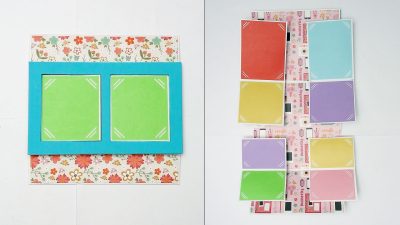 Álbum Crafting - Página 3 😍🎨 Marcos con fotos giratorias y 4 paneles popup dobles 🤩 Atunida