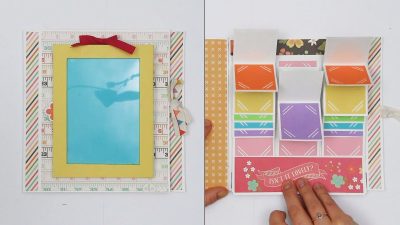 Álbum Crafting - Página 7 😍🎨 Marco con bolsillo acordeón y triple cascada 🤩 Atunida