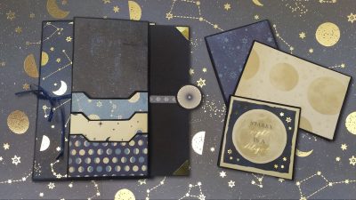 Tutorial Scrap: Álbum Luna - Página 1 🌜 Bolsillos con tarjetas, grandes solapas y panel lateral - Atunida