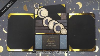 Tutorial Scrap: Álbum Luna - Página 4 🌜 Solapas y bolsillos con tarjetas con las fases de la luna ✨ Atunida