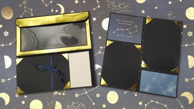 Tutorial Scrap: Álbum Luna - Página 7 🌜 Caja-bolsillo, tarjetas en zigzag y un sobre estratégico ✨ Atunida