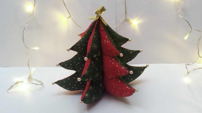 Tutorial: Árbol de Navidad de Tela 🎄 MUY FÁCIL 😍 Decóralo a tu gusto!! 🌟 Atunida
