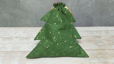 Tutorial: Bolsa de regalo en forma de árbol de navidad 🎄 Patrón gratis ❤️ Atunida