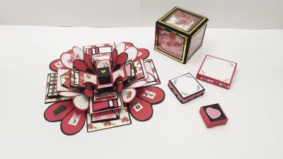 Caja Explosiva de San Valentín 2024 🎁❤️ Parte 1: Caja y tapa exterior 😍 Atunida