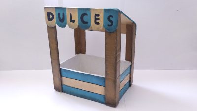 Tutorial Caja estilo Kiosko con cartón y cartapesta