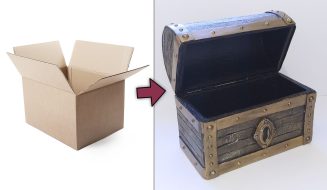 Tutorial: Cofre Pirata de cartón 📦♻️🏴‍☠️ ¡reciclando cajas!