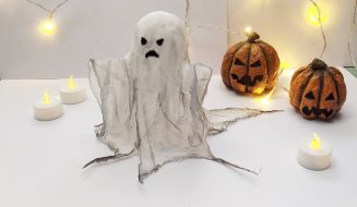 Fantasma decorativo para Halloween 👻 hecho con TELA! 🤯 Súper fácil ✨ Atunida