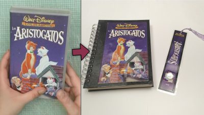 Cómo hacer libretas y marcapáginas con carátulas de VHS 😍 SÚPER IDEA 🙌 Atunida