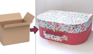 Tutorial: caja maleta de papel maché con cartón reciclado