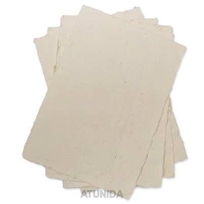Papel artesanal beige- Papel reciclado beige - Atunida