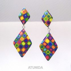 Pendientes Rombo Rombo Rainbow Bits Atunida