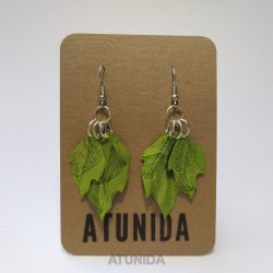 Pendientes Nature hechos en aluminio con materiales reciclado