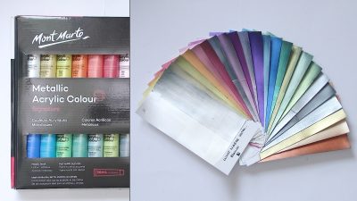 Probando pinturas acrílicas METALIZADAS ✨ de Mont Marte 🤩 + desmontando mitos sobre Van Gogh 🎨