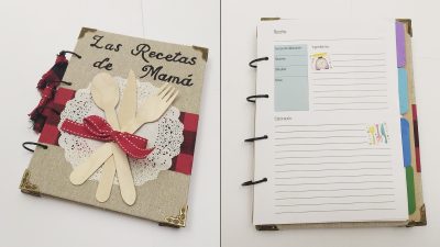 Tutorial: Recetario rústico encuadernado con anillas 📒🍲 Ideal como regalo de última hora 🎁 Atunida