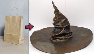 Tutorial: Cómo hacer un Sombrero Seleccionador Harry Potter con cartón, una bolsa de papel, cartapesta y pinturas acrílicas