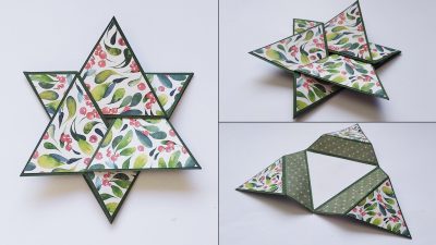 Tutorial: Tarjeta en forma de estrella 🌟Hazla a CUALQUIER TAMAÑO 😍 Atunida